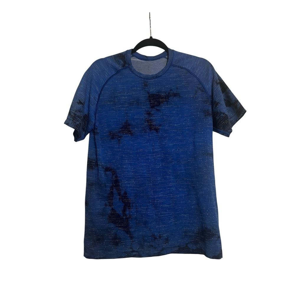 Lululemon Metal Vent Tech Short Sleeve Shirt 2.0 T-Shirt Medium Blue black